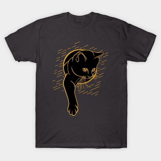 Cat From The Hole T-Shirt by snewen